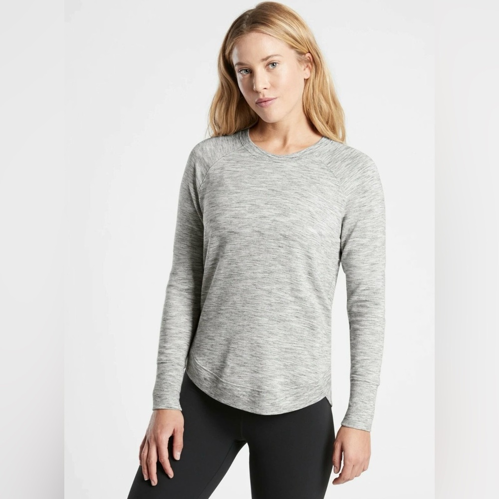 Athleta Mindset Sweatshirt Heather Gray Small - Picture 2 of 11